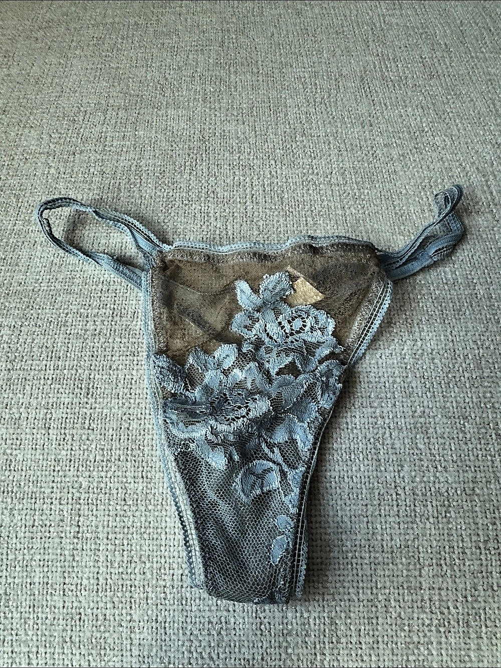 La Perla Floral Lace Panty in Blue Size 2 Like New